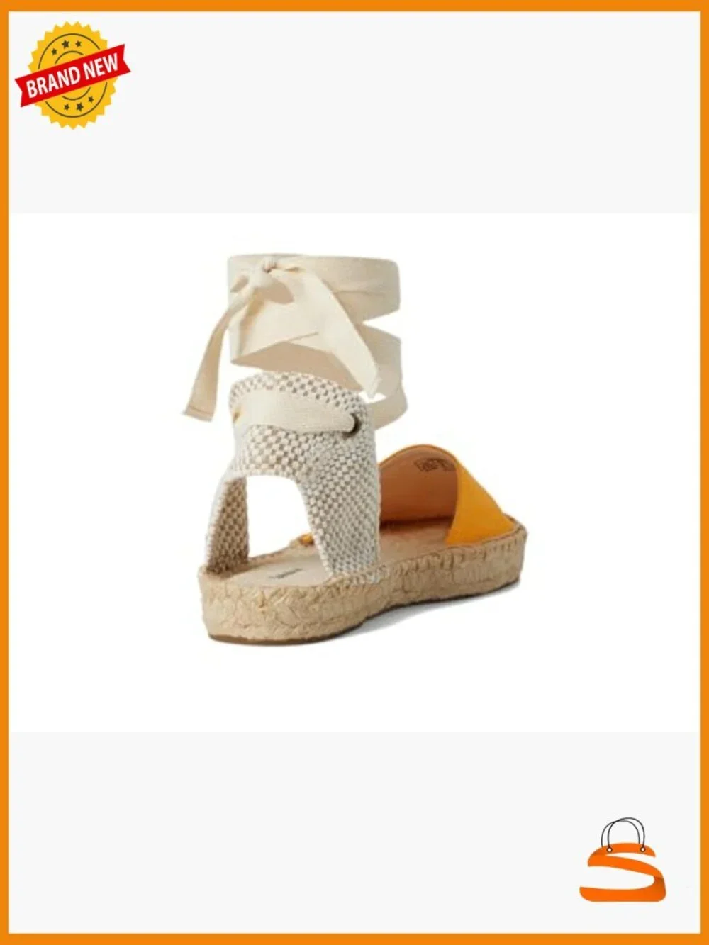 Linen lace-up espadrille sandals with jute sole and lace-up closure